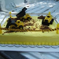 Caution Birthday Zone Wasc with locally grown fresh strawberry filling. Quick cake I forgot about the order. No time to smooth but I think it's cute.