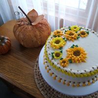 Autumn Birthday 9 inch carrot with decorators cream cheese icing.For a mother and sons birthday celebration.