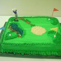 Groom's Shower Golfer Cake For a joint bridal/groom shower. My first attempt at a 'themed' cake...I liked the outcome...I know what better to do next time!...