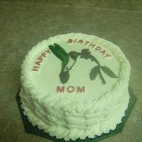 Hummingbird Birthday Cake Frozen buttercream transfer on buttercream cake. Cake is WASC with banana pudding and crushed vanilla wafers. I had to do that transfer...