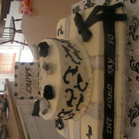 First Lady Of A Church Birthday Cake Top tier is chocolate on chocolate with ganache filling and bottom is flavorul pound with buttercream filling and frosting. All accents...