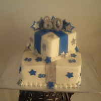 80Th Birthday Cake Yellow cake with strawberry buttercream filling and bottom flavorul pound cake with buttercream filling