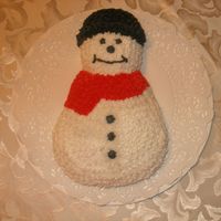Snowman Cake Character cake.. My first star "fill in" cake