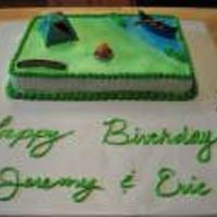 Camping.jpg Camping cake that didn't require much work. The kit came from a local cake supply company and it was a pretty easy cake. But it was...