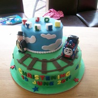 Tyler Jo,s Christening Cake a christening cake for a 2 year old who wanted thomas the tank engine
