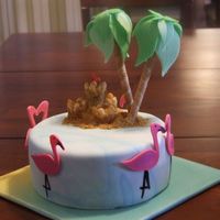 Flamingos Had fun with this. The palm trees gave me a run for my money. Learned that you have to start them upside down, let dry then add the rest...