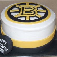 Boston Bruins Buttercream with fondant accents. TFL