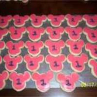 Mickey Mouse Cookies Cookies are NFSC with Toba's icing. I made these for my twins first birthday.