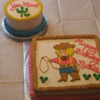 Cowgirl & Cactus 6" round with cactus for 1st birthday cake smashing, cowgirl cake to match invitations