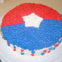 4Th Of July I am not too happy with this cake. The cake fell apart when I took it out of the pans and I couldn't get my BC to the right...