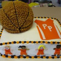 High School Basketball This is a practice cake that I did. I will be doing the actual cake for a varsity basketball dinner in a couple of weeks.