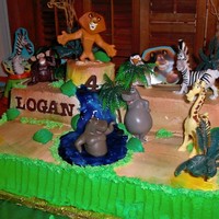 Madagascar This cake was for my nephew. He loved it. It was my first time airbrushing. I loved it.