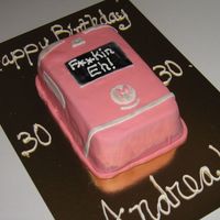 Hello Moto MMF covered razr. For my sister-in-law's 30th birthday. She is a text message hound and uses the screen sentence often!