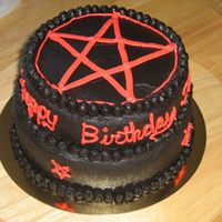 Goth Cake First time making black BC, I think it turned out good. Also, first time making a tiered cake, ended up a little lop-sided, but I'll...