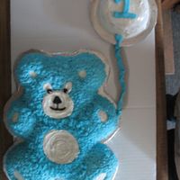 Birthday Bear Bear with smash cake all done in BC