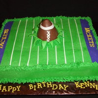 Football Birthday Inspired by a cake done by Turtlemom! Football was made with candy melts and a wine glass as a mold.