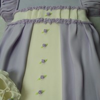 Baby Dress And Booties Baby Dress in Fondant with fondant booties