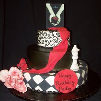 Twilight Cake was designed for a teenage "Twilight" fan. Buttercream icing with fondant details.