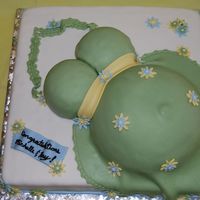 Pregnant Belly Pregnant Belly Baby shower cake done in MMF. I saw the belly cakes on CC and I fell in love with them. I finally had an opportunity to make...