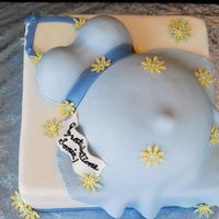 Pregnant Belly I used the soccer ball pan and the mini wonder mold pans for the body. Decorated with MM Fondant.