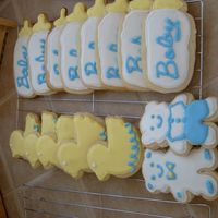 Baby Shower Cookies I had a lot of fun with these, only my second time doing the cookies, got a lot of ideas from pictures on here.