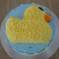 Top Of Duck Cake I made a baby shower cake for my friend who was doing the baby's room in ducks. I used half of the wilton duck mold and placed it on...