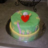 My 4 Hour Cake! a very last minute cake for my neighbor. made it in 4 hours......baking and decorating! homemade chocolate cake covered in fondant....