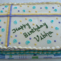 Simple Birthday Sheet Cake I had to make two cakes for my kid's birthday party one after the other. I made this to take to party place and she wanted a castle...