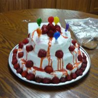 Strawberry Drizzle Cake Every year I make this cake for my husband's grandma on her birthday, classic wh cake with fresh (hand-picked w/ help from the kids)...