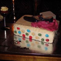 50Th Birthday Cake For A Shoe Lover! I had a request for a shoe cake using one of her favorite shoes as a model, The box is actually Rice Krispies because I had to make 50+...