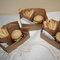 Kids Party There are lots of good looking burgers out there!! This was the snack for the kids, cookie hamburgers and cookie French fries included was...