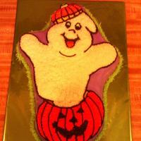 Ghost And Pumpkin Halloween Cake 