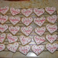 Valentine's Cookies Cookies I made for my son's kindergaten class! NFSC with RI decorations