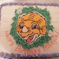 Land Before Time Birthday Cake This is a FBCT...all buttercream and vanilla cake.
