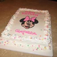 Minnie Mouse Birthday 11x15 sheet cake ...all buttercream!