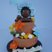 Baby In A Pot Here is my atempt at the Baby in a pot cake I think it turn out very pretty.This cake was a big hit at the party .I am so thankfull to the...