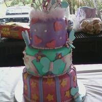 Twins First Birthday this cake was for a set of twins turning ONE!!! too cute.. modeled after the party stuff.. i love it..