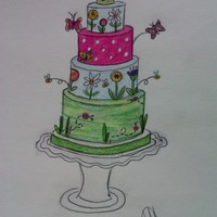 Grandmas 97Th Birthday Cake this cake is very special it was for my grandmother "abuela" n her 97th birthday... i love her and she loved this cake...