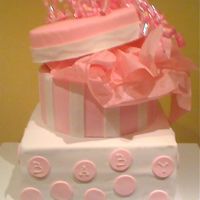 Baby Shower Gift Box Cake Baby shower gift box cake modeled after several pics seen on CC.