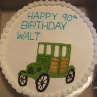 Antique Car This was my second cake I made for profit. All buttercream.