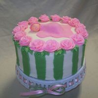 Bed Of Roses MMF baby on BC cake with roses