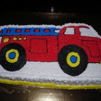 Fire Truck Engine This is my first cake .