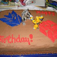 Transformers Decorated with chocolate buttercream.