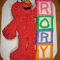 Elmo With Blocks Elmo for my daughter's 1st birthday.
