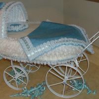 Baby Carriage chocolate cake with mmf.