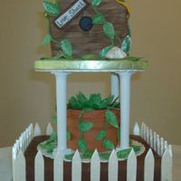 Spring Green this is suppose to be a grooms cakes.It turned out a little too feminine i think.