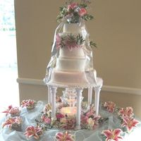 Stargazer And Pink chocolate, strawberry,lemon and white cake with fondant