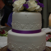 Engagement Cake Two tiers - orange and lemon cake with lemon curd filling and white chocolate buttercream, covered in fondant. Fondant and royal icing...
