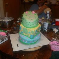 Mothers Day Topsy Turvy My mother wanted a topsy turvy cake for Mothers day. So this is what I came up with. The top tier is yellow cake with marshmallow fondant,...