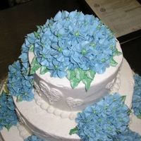 Wedding Cake W/hydrangeas- Close Up Here's a pic with a little better detail!